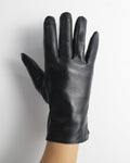 GUANTI DONNA Guanti in vera pelle nero da donna con interno in pelo