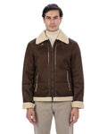 AVIATORE Bomber da uomo scamosciato T. Moro Shearling Style