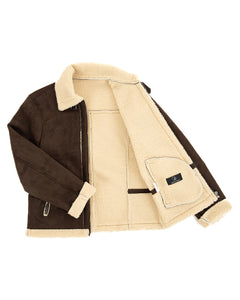 AVIATORE Bomber da uomo scamosciato T. Moro Shearling Style
