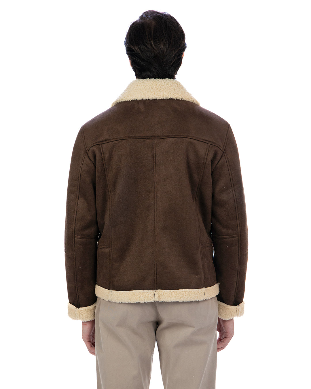 AVIATORE Bomber da uomo scamosciato T. Moro Shearling Style