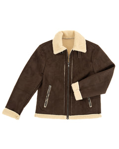 AVIATORE Bomber da uomo scamosciato T. Moro Shearling Style