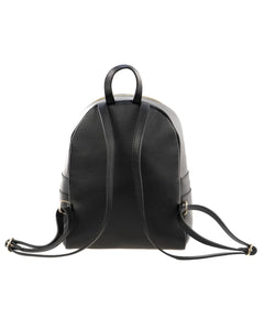 GRETA Zaino donna in vera pelle nero pratico con spallacci regolabili
