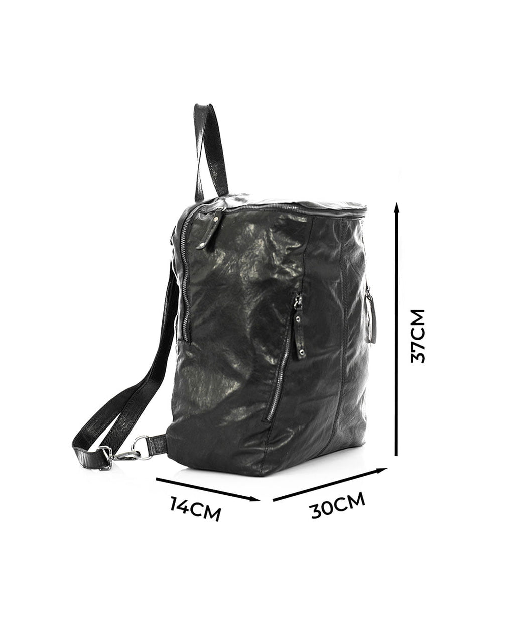 FIRENZE Zaino Unisex in vera pelle nero