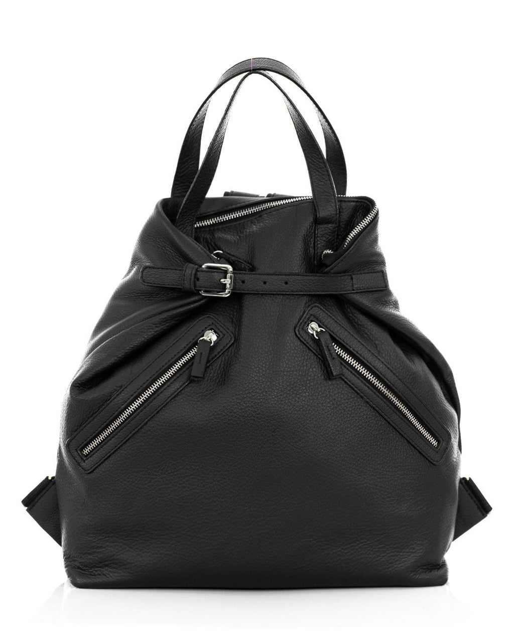 ROMA Zaino Unisex in vera pelle nero