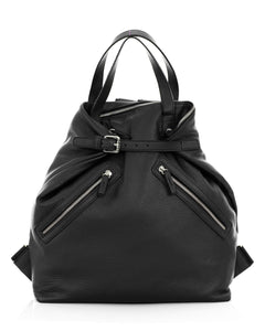 ROMA Zaino Unisex in vera pelle nero