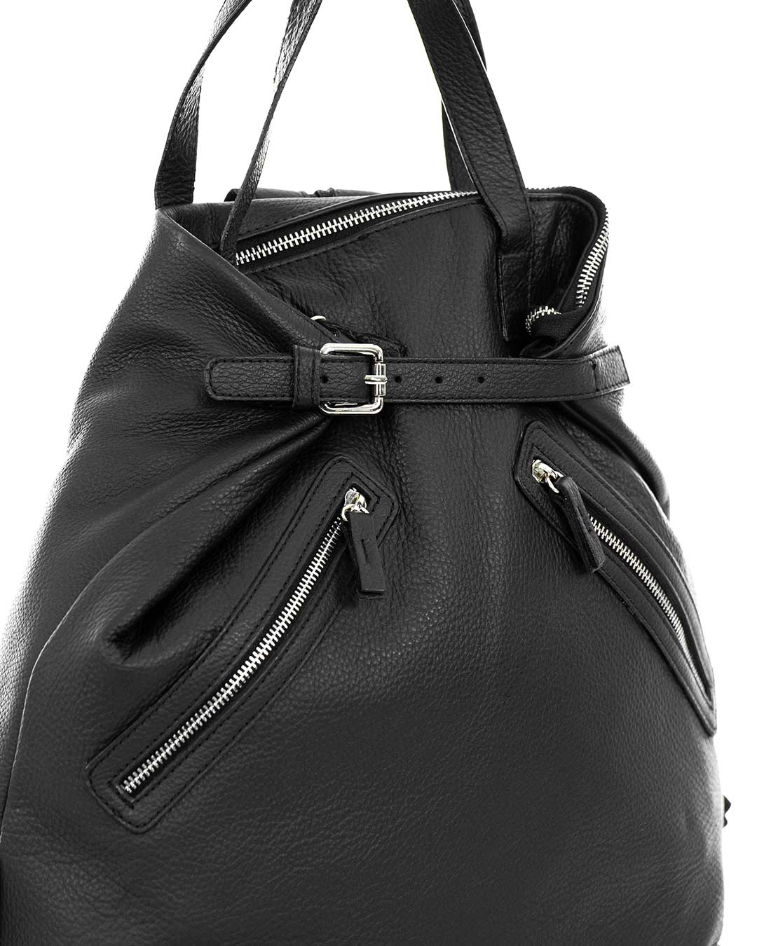ROMA Zaino Unisex in vera pelle nero