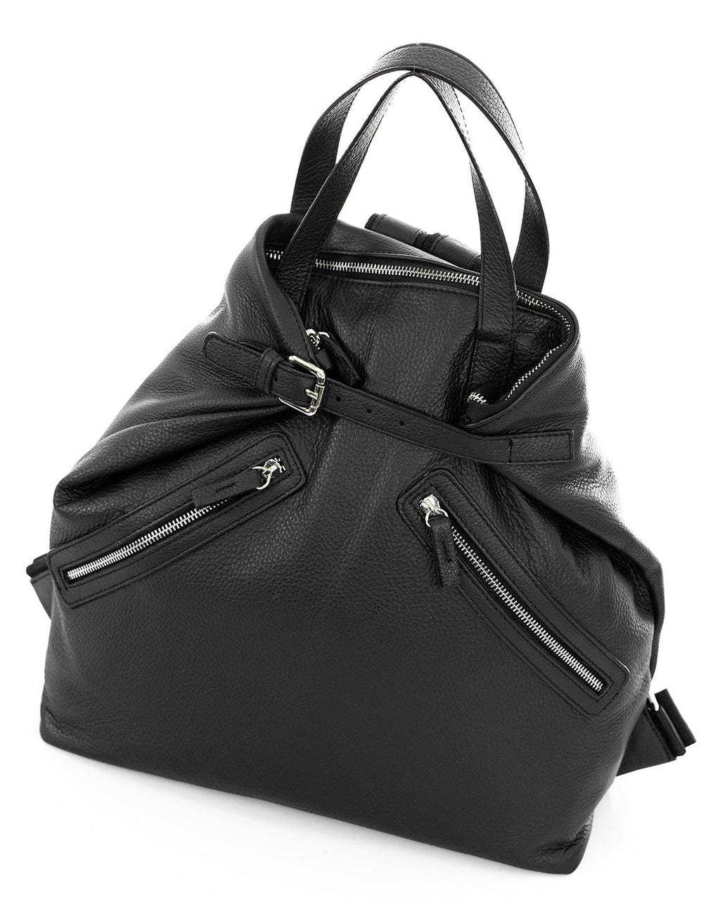 ROMA Zaino Unisex in vera pelle nero