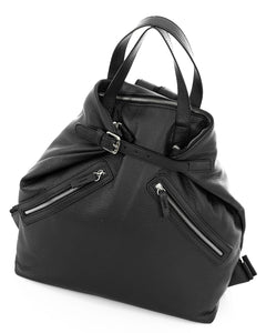 ROMA Zaino Unisex in vera pelle nero
