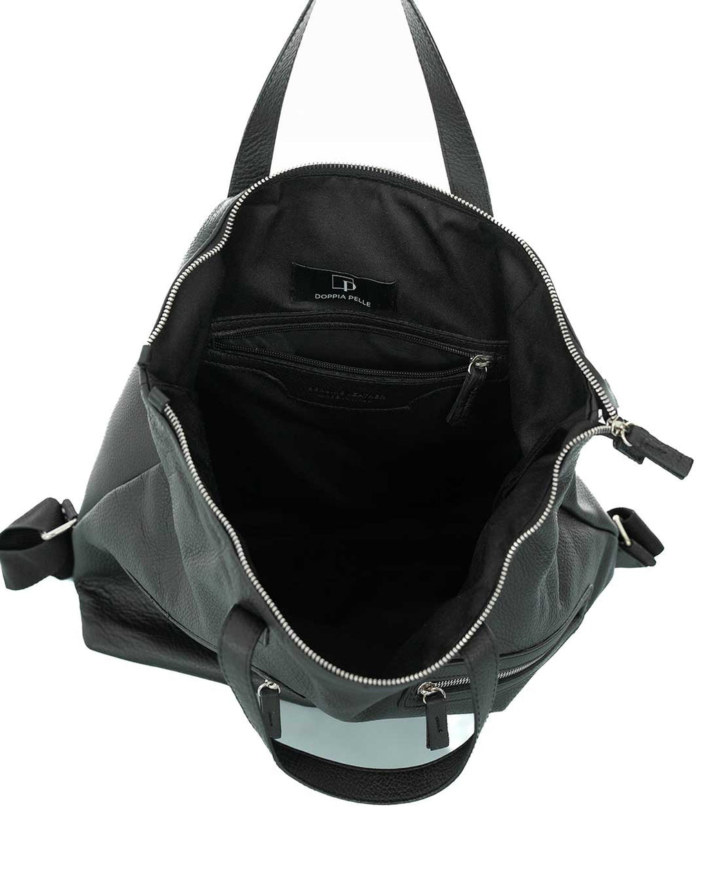 ROMA Zaino Unisex in vera pelle nero