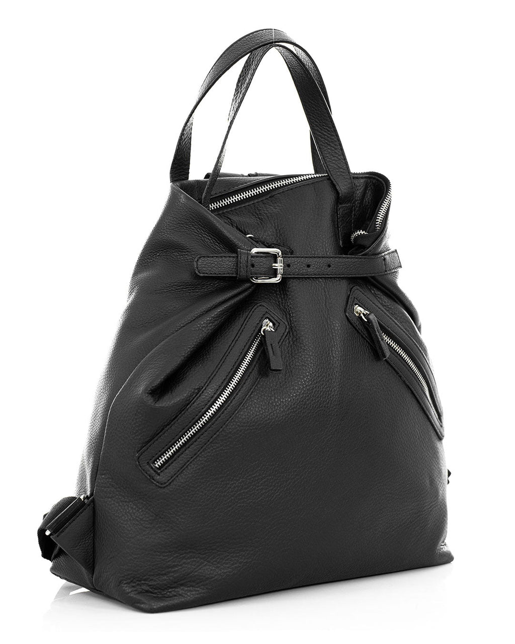 ROMA Zaino Unisex in vera pelle nero