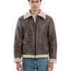 Bomber da uomo marrone Shearling Style