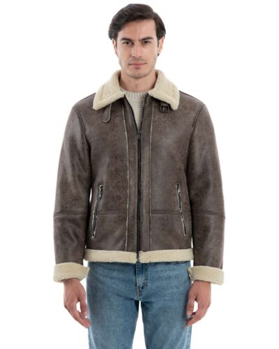 Bomber da uomo marrone Shearling Style