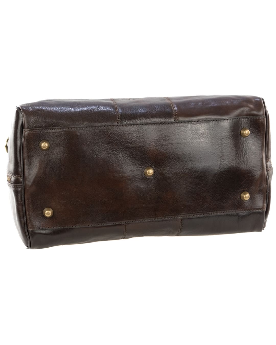 <b> CAPRI MEDIO </b> <br> Borsone da viaggio in vera pelle testa di moro - immagine 3