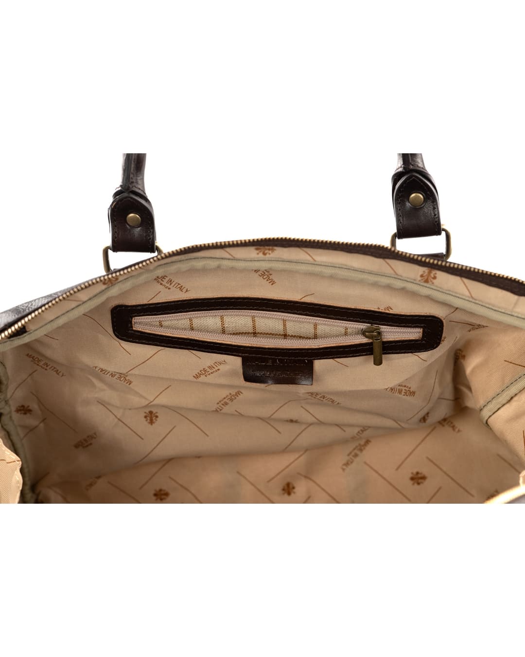 <b> CAPRI MEDIO </b> <br> Borsone da viaggio in vera pelle testa di moro - immagine 8